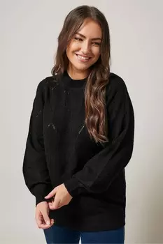 Джемпер с пуантами Evans, черный