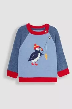 Джемпер с пуговицами Jojo Maman Bb, голубой