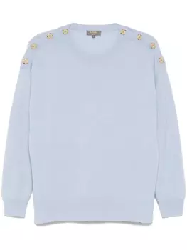 Джемпер с пуговицами на плече N.Peal, синий