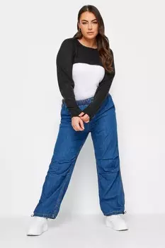 Джемпер с рукавами реглан Yours, черный