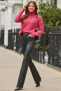 Джемпер с широкими рукавами и отделкой стежками Sosandar, розовый