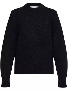 Джемпер с текстурированной отделкой Alexander Wang, черный