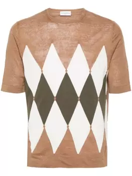 Джемпер с узором аргайл Ballantyne, бежевый