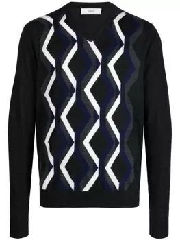 Джемпер с узором аргайл Pringle of Scotland, синий