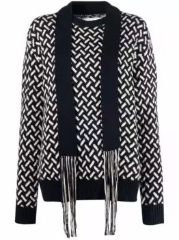 Джемпер с узором JIL SANDER, синий