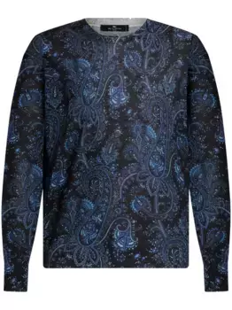 Джемпер с узором пейсли ETRO, синий