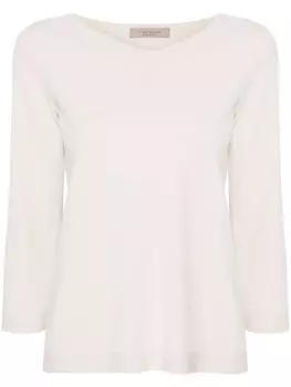 Джемпер с V-образным вырезом D.Exterior, нейтральный цвет