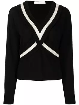 Джемпер с V-образным вырезом Dion Lee, черный