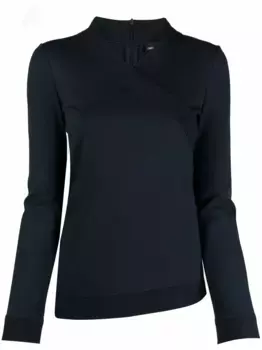 Джемпер с V-образным вырезом EMPORIO ARMANI, синий