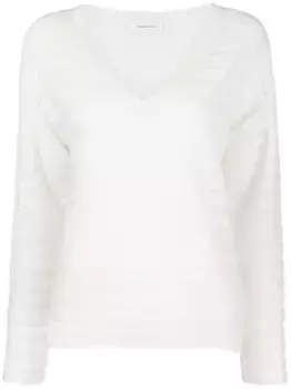 Джемпер с V-образным вырезом Fabiana Filippi, белый