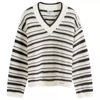 Джемпер с V-образным вырезом Ganni, мультиколор