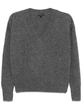 Джемпер с V-образным вырезом James Perse, серый