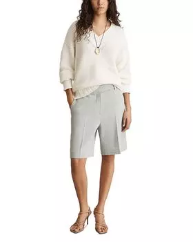 Джемпер с V-образным вырезом Jenny Knit REISS, белый