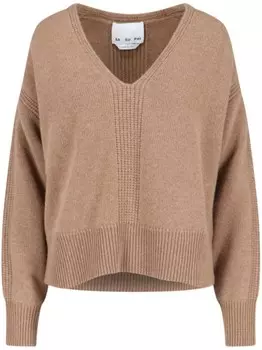 Джемпер с V-образным вырезом SA SU PHI, коричневый
