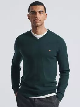 Джемпер с V-образным вырезом Sunningdale из шерсти мериноса и кашемира Aubin, темно-зеленый