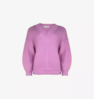 Джемпер с V-образным вырезом, трикотажный из смеси шерсти Ro&Zo, розовый
