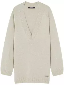 Джемпер с V-образным вырезом Versace, нейтральный цвет