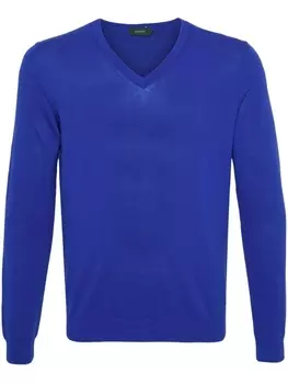 Джемпер с V-образным вырезом Zanone, синий