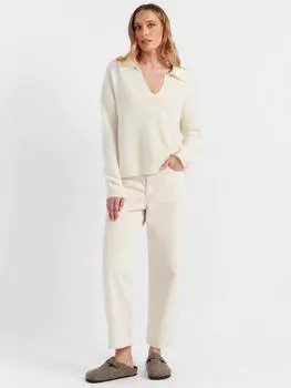 Джемпер с воротником из чистого кашемира cloud Chinti & Parker, кремовый