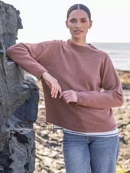 Джемпер с воротником из шерсти Celtic & Co., темно-синий