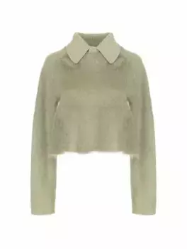 Джемпер с воротником Loewe, зелёный