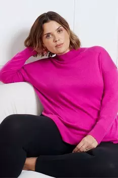 Джемпер с воротником стойкой Live Unlimited, розовый