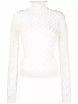 Джемпер с вырезами VALENTINO GARAVANI, белый