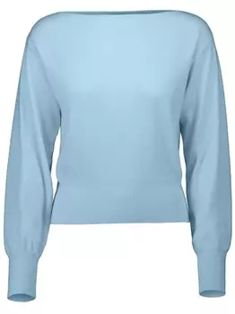 Джемпер с вырезом-лодочкой Allude, синий