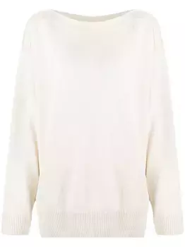 Джемпер с вырезом-лодочкой Closed, белый