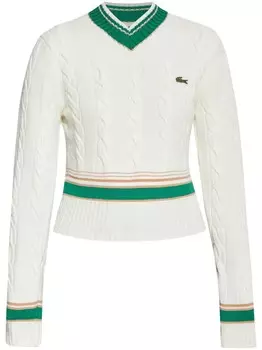 Джемпер с вышитым логотипом Lacoste, белый