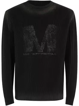 Джемпер с вышитым логотипом MM6 Maison Margiela, черный