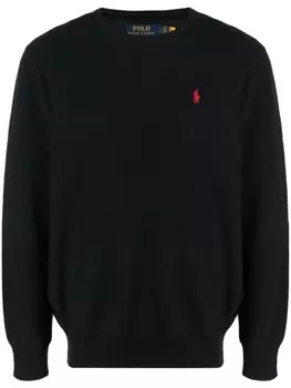 Джемпер с вышитым логотипом Polo Ralph Lauren, черный