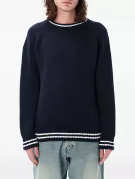 Джемпер с вышитым логотипом Pop Trading Company, синий