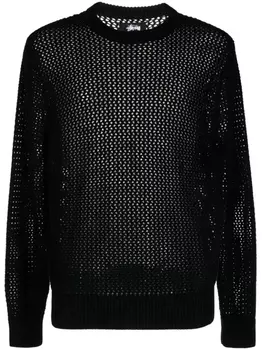 Джемпер с вышитым логотипом Stssy, черный