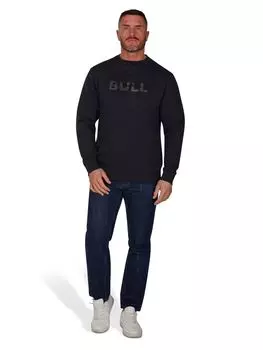 Джемпер с вышитым текстом Raging Bull, черный