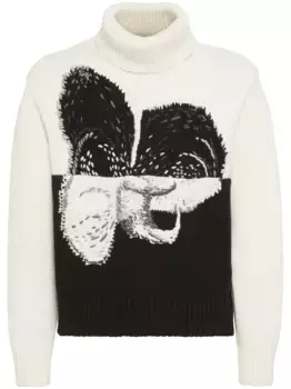 Джемпер с вышивкой Alexander McQueen, белый