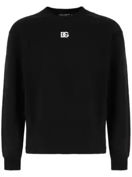 Джемпер с вышивкой DG DOLCE & GABBANA, черный