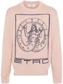 Джемпер с вышивкой ETRO, розовый