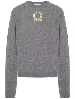 Джемпер с вышивкой Laurel Moschino, серый