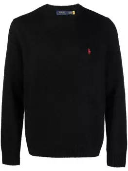Джемпер с вышивкой Polo Pony Polo Ralph Lauren, черный