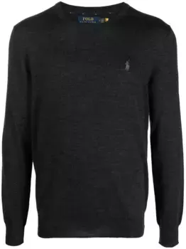 Джемпер с вышивкой POLO RALPH LAUREN, серый
