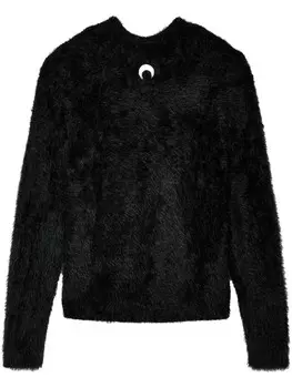 Джемпер с вышивкой в виде полумесяца Marine Serre, черный