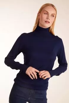 Джемпер с высоким воротником Blue Vanilla, синий