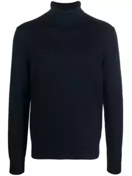 Джемпер с высоким воротником EMPORIO ARMANI, синий