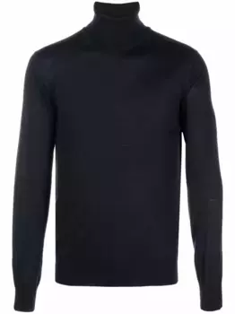 Джемпер с высоким воротником EMPORIO ARMANI, синий