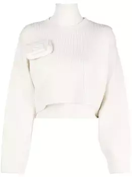 Джемпер с высоким воротником FENDI, нейтральный