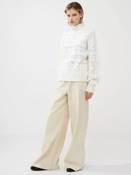 Джемпер с высоким воротником и длинными рукавами Linney Stitch French Connection, зимний белый