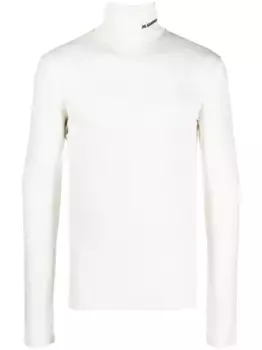 Джемпер с высоким воротником и логотипом JIL SANDER, нейтральный