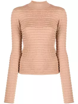 Джемпер с высоким воротником и сборками FRAME, нейтральный