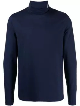 Джемпер с высоким воротником и вышитым логотипом Sergio Tacchini, синий